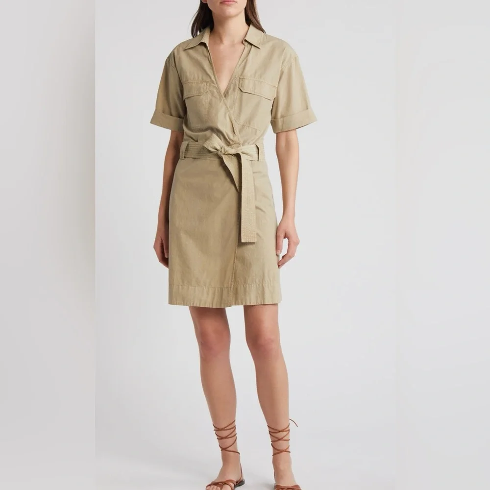 RAILS Natalie Wrap Dress Size Small Khaki Brand New with Tags & Packaging - Picture 5 of 10